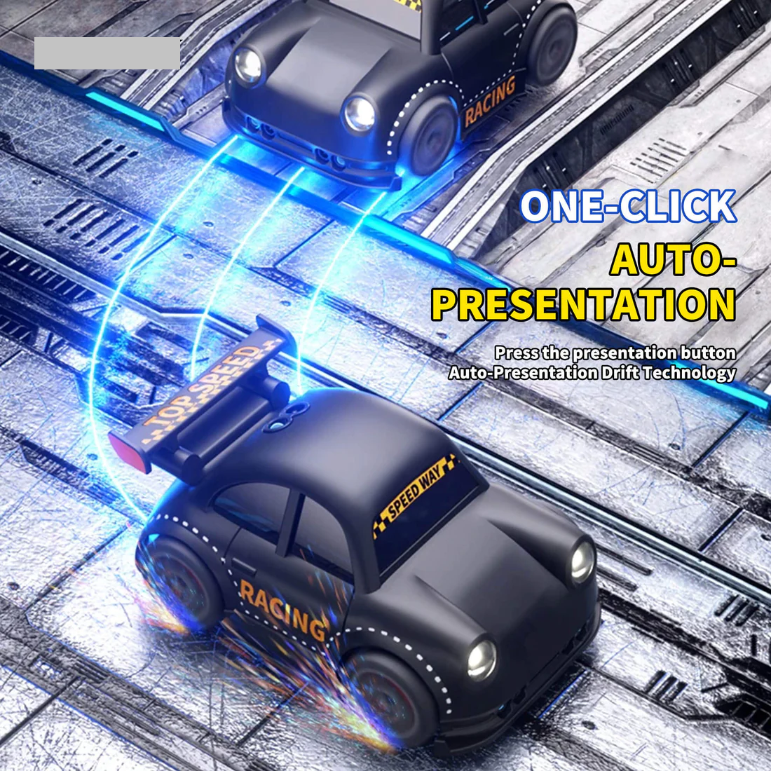 Mini drift car one click demo mode