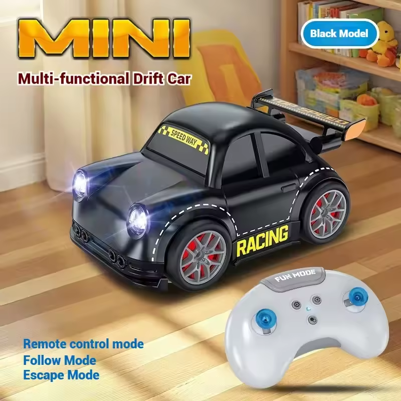 Mini smart RC drift car black with remote