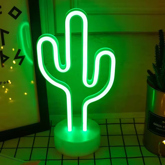 Cactus Neon LED Night Light - Budget Mart