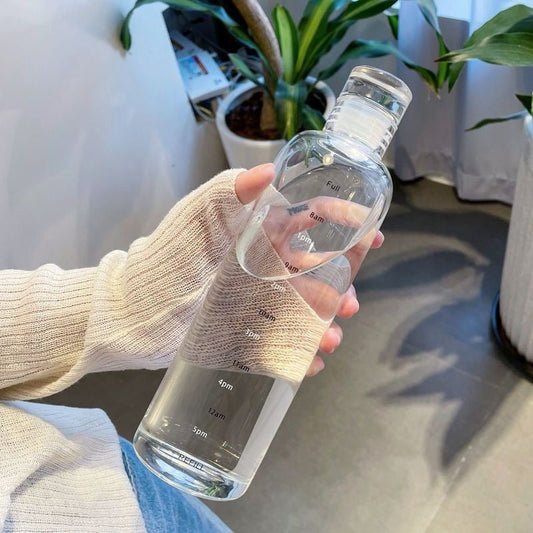 Creative Clear Water Bottle With Time Scale