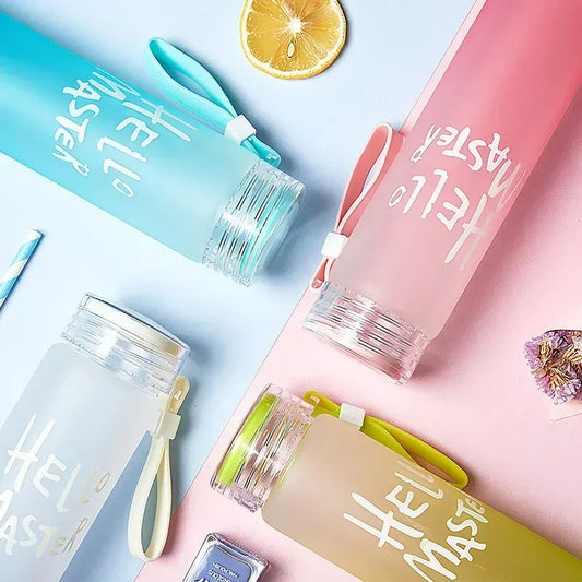 Gradient Colour Glass Water Bottle