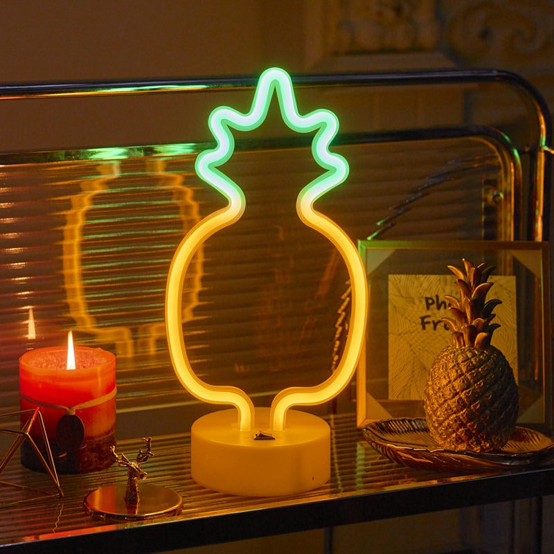 Pineapple Neon LED Night Light - Budget Mart