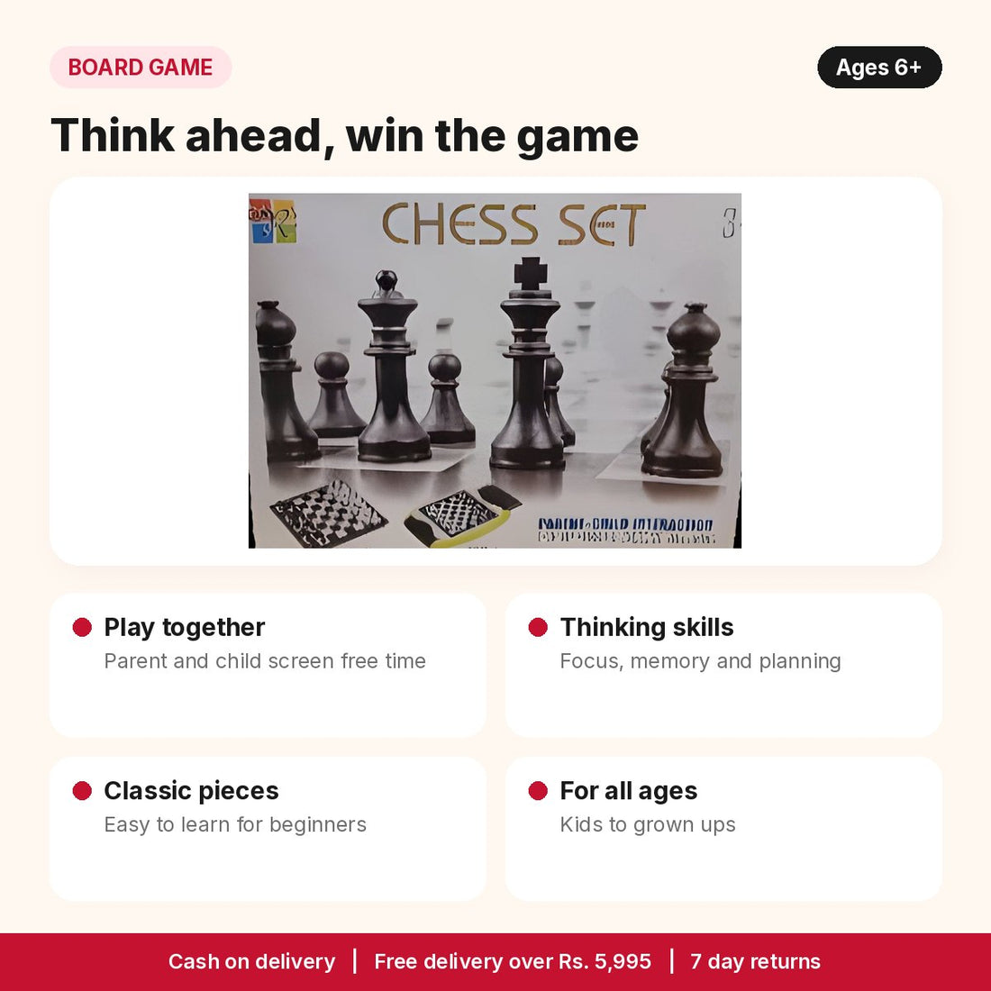 Chess set features