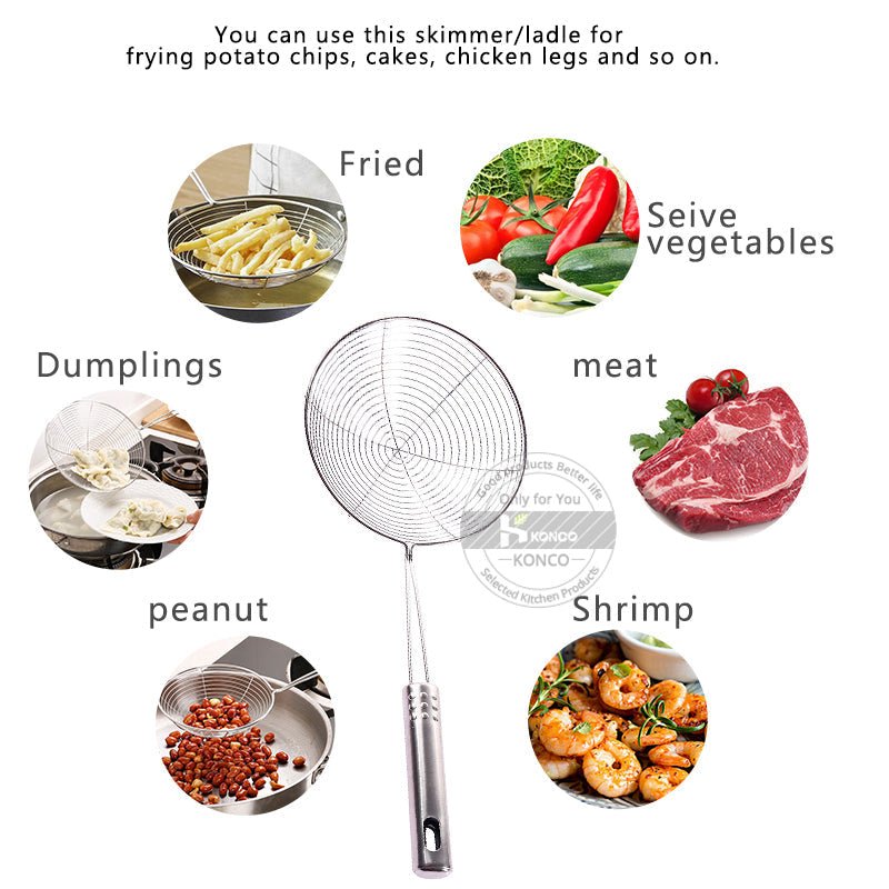 Stainless Steel Food Frying Strainer - Budget Mart