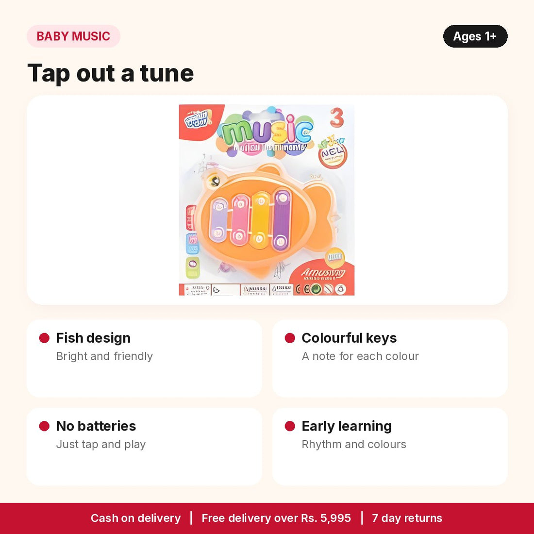 Fish xylophone features