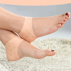 1 Pair Silicone Gel Heel Pad Socks for Pain Relief & Anti Crack Heel - Budget Mart