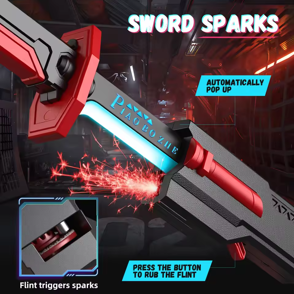 Sword sparks when drawn from the sheath