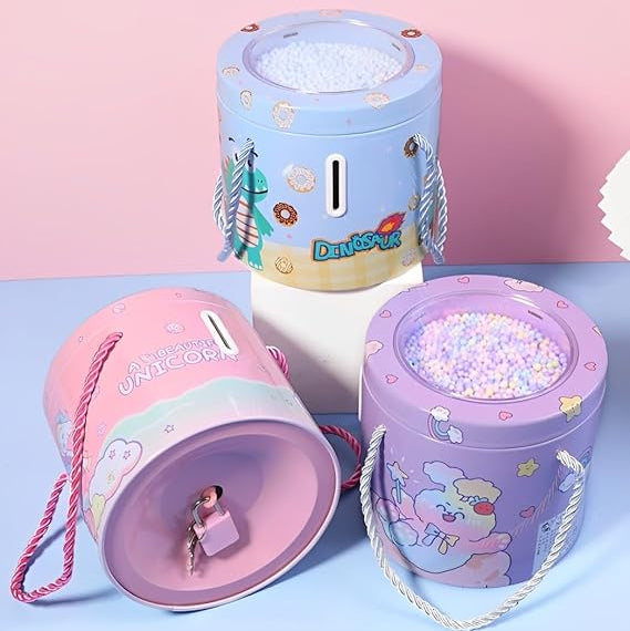 Metal Round Shape Kids Money Saving Box