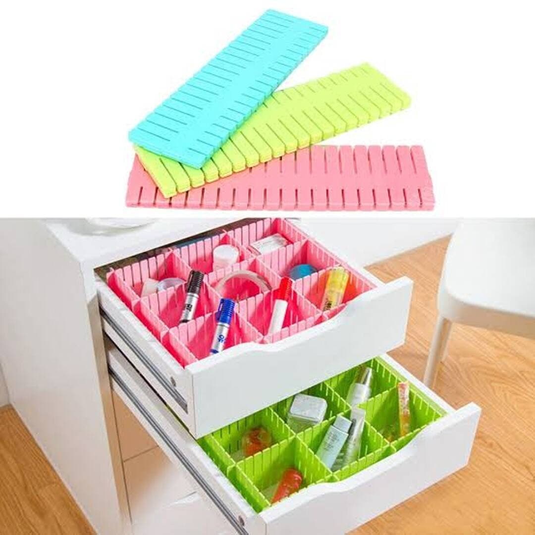 Adjustable & Interlocking Plastic Closet Drawer Dividers Organizers - Budget Mart