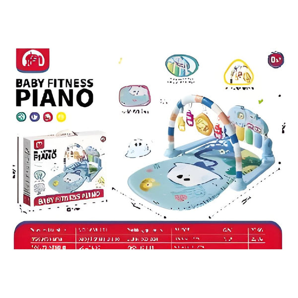 Baby Play Gym Mat with Kick Piano, Baby Fitness Piano Activity Mat
