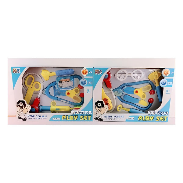 Blue Doctor Play Set for Kids with Light and Sound, Pretend Medical Kit