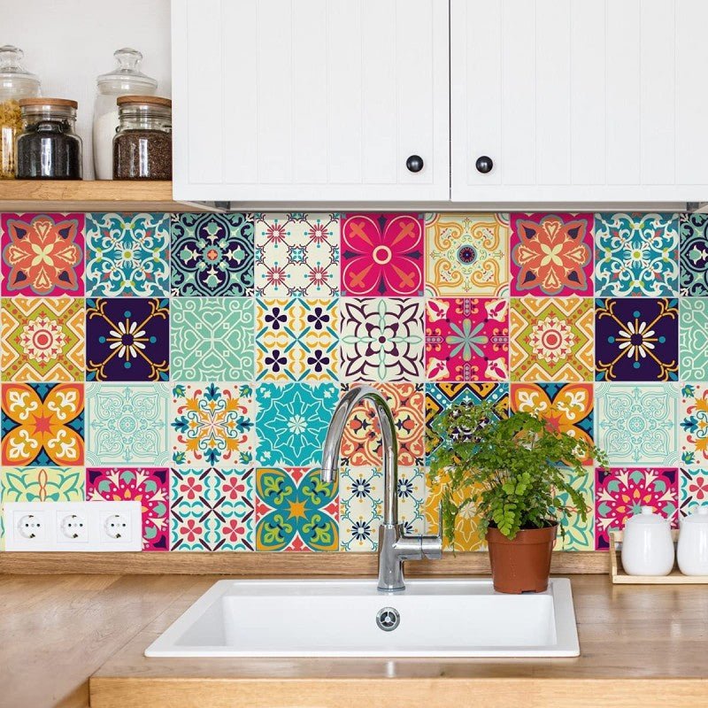 12pcs Self Adhesive Tile Stickers for Home Decor - Budget Mart