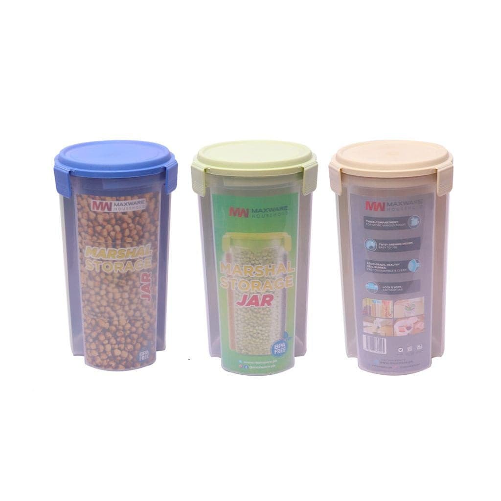 3 Portions Air Tight Storage Container for Multipurpose Use - Budget Mart