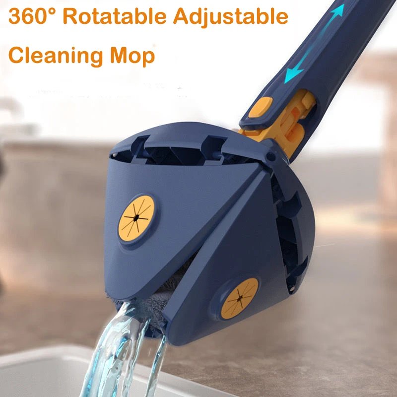 360° Rotatable Adjustable Cleaning Triangle Mop Multipurpose Cleaning Brush. - Budget Mart
