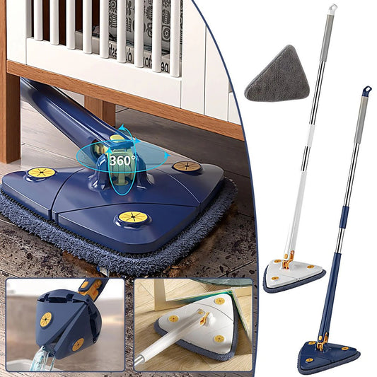 360° Rotatable Adjustable Cleaning Triangle Mop Multipurpose Cleaning Brush. - Budget Mart