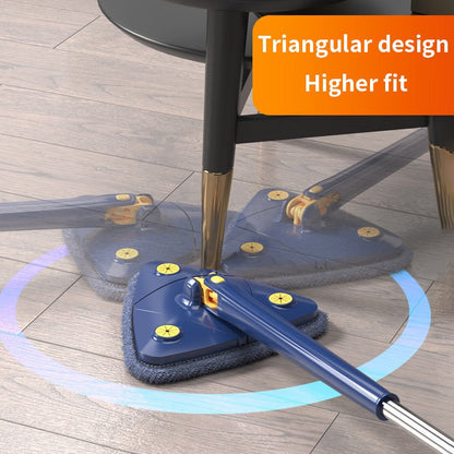360° Rotatable Adjustable Cleaning Triangle Mop Multipurpose Cleaning Brush. - Budget Mart