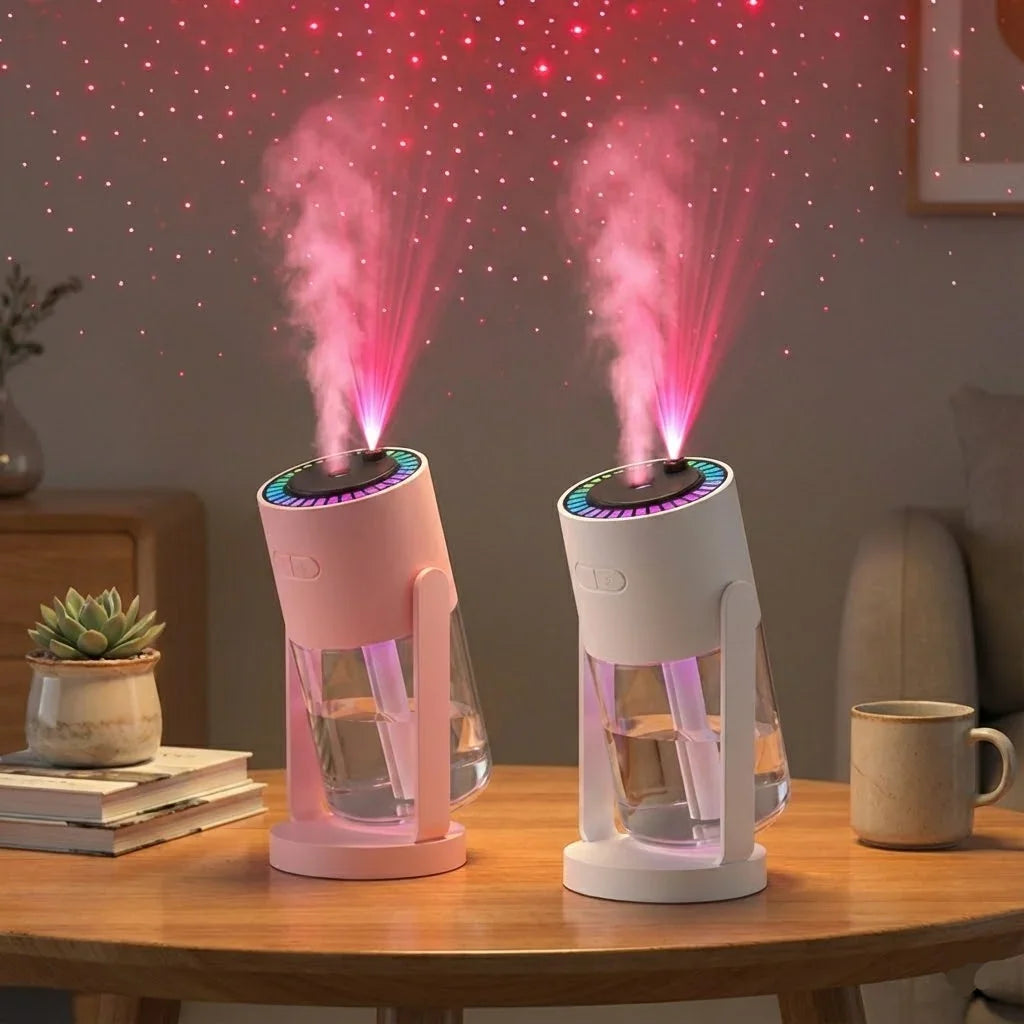 360 Rotatable Air Humidifier with Star Projector - Budget Mart