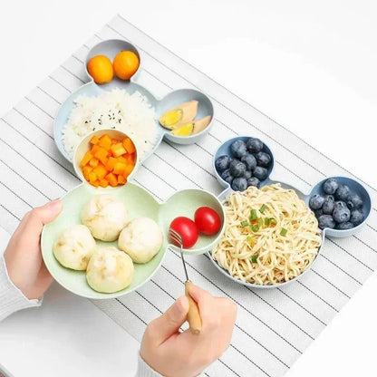 3PCs Wheat Straw Kids Dinner Set - Budget Mart