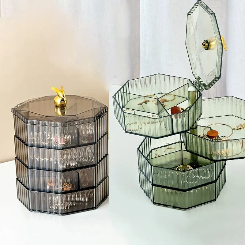 4 Layer Rotating Jewelry Storage Organizer - Budget Mart