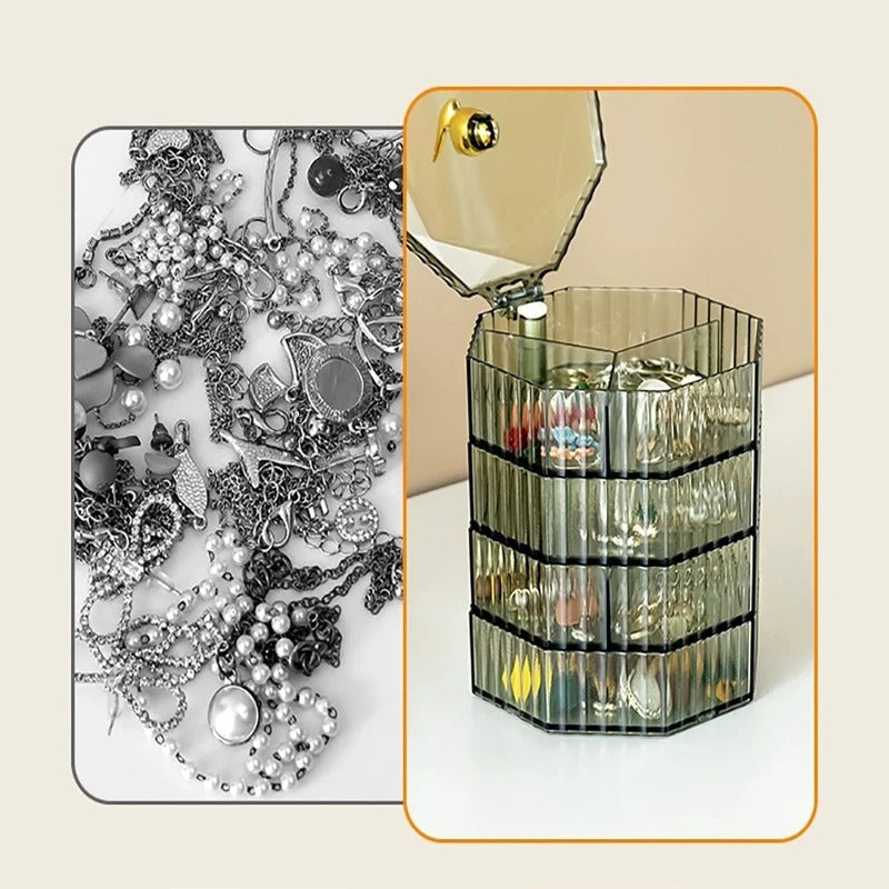 4 Layer Rotating Jewelry Storage Organizer - Budget Mart
