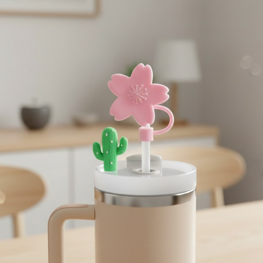 4PCs Silicon Tumbler Straw Cover (Random Covers) - Budget Mart