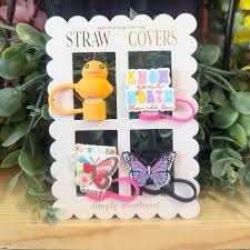 4PCs Silicon Tumbler Straw Cover (Random Covers) - Budget Mart