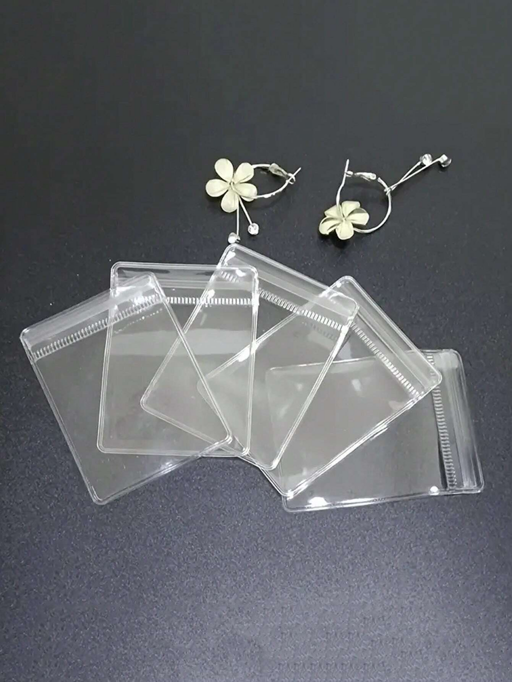 5 PCS PVC Self Sealing Jewelry Transparent Mini Storage Pouches