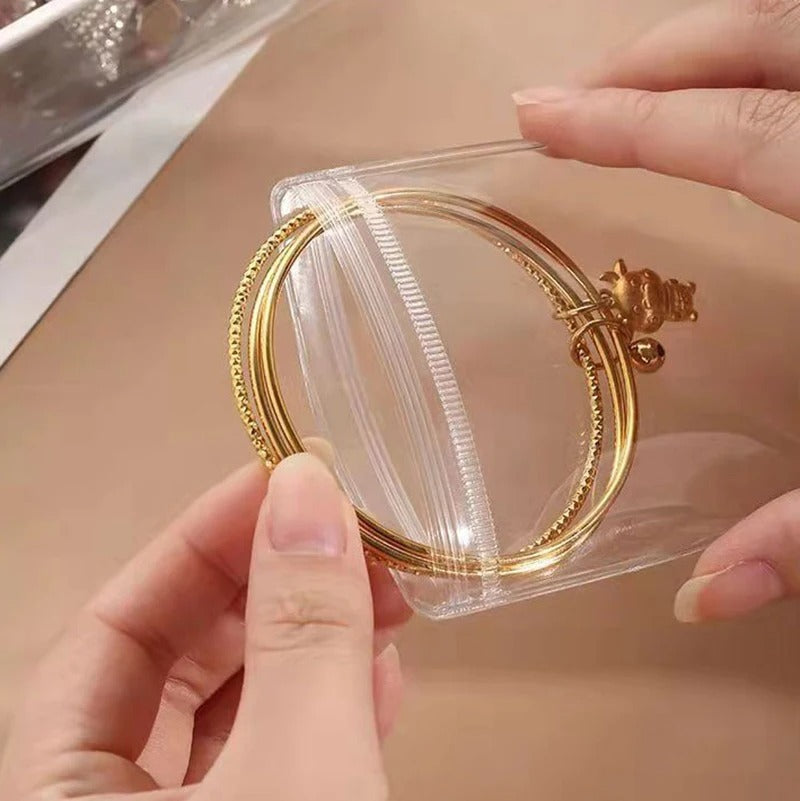 5 PCS PVC Self Sealing Jewelry Transparent Mini Storage Pouches