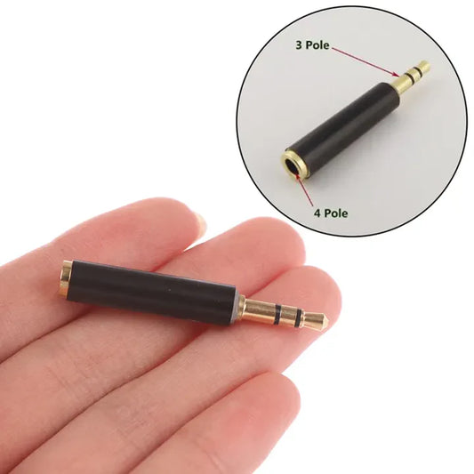 5pcs 3.5mm Stereo 3 Pole Male to 4 Pole 3 Ring Female Audio Adapter Converter
