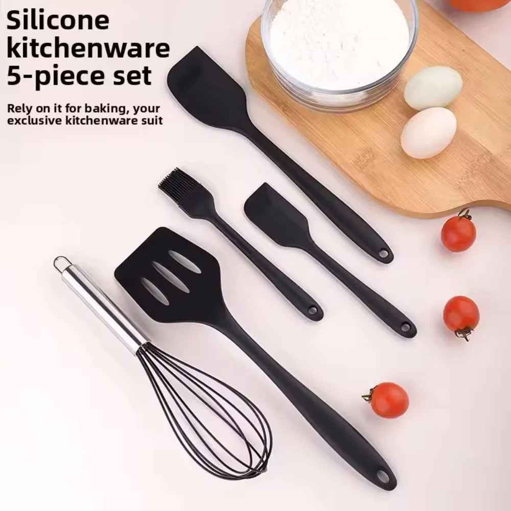 5PCS Silicon Cooking Utensil Set - Budget Mart