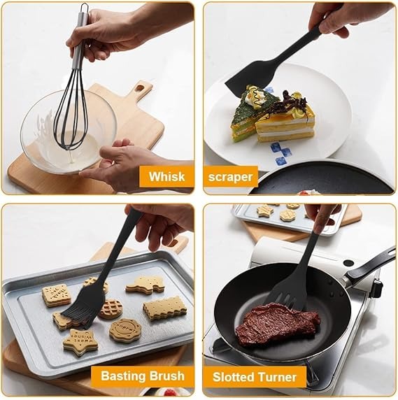 5PCS Silicon Cooking Utensil Set - Budget Mart