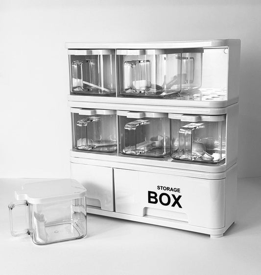 6 In 1 Crystal Spice Storage Jar