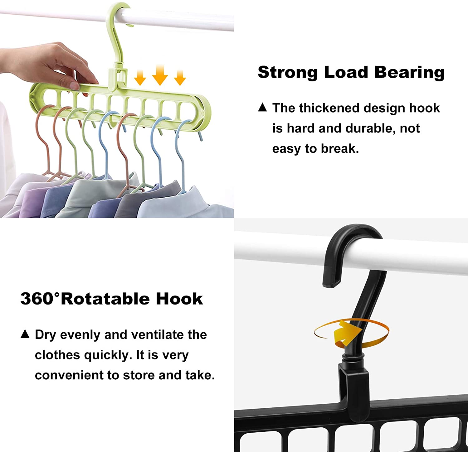 9 Hole Magic Rotating Hanger | Smart Cloth Organizer - Budget Mart