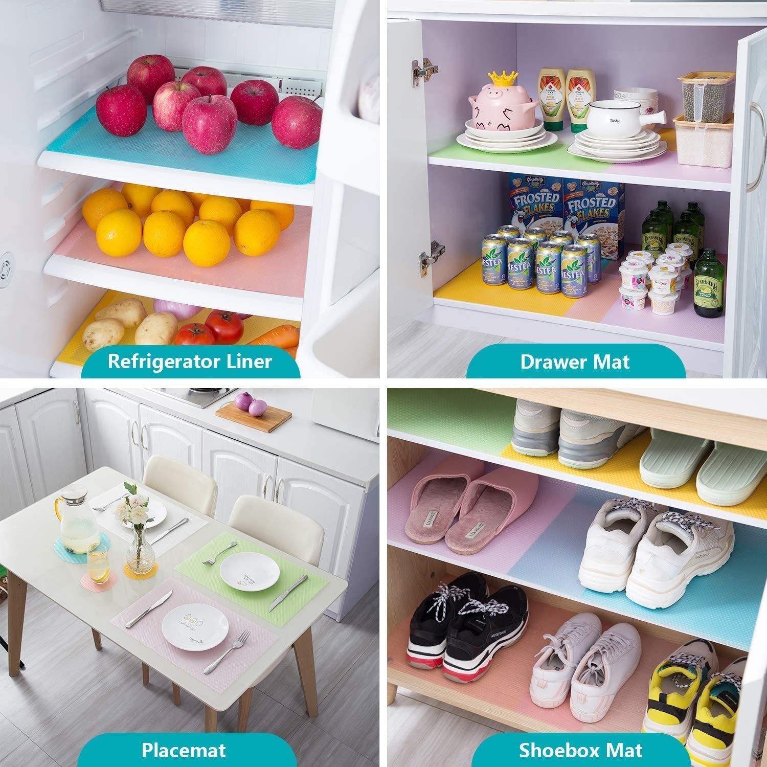 Anti-Bacterial Fridge Mat, Non-stick Roll - Budget Mart