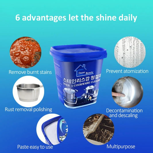 Stainless Steel Cleaning Paste Remove Stains Multi-Purpose Cleaner Home Kitchen Bathroom Accessories - Budget Mart