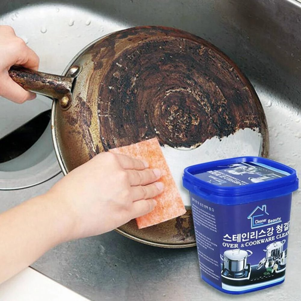 Stainless Steel Cleaning Paste Remove Stains Multi-Purpose Cleaner Home Kitchen Bathroom Accessories - Budget Mart