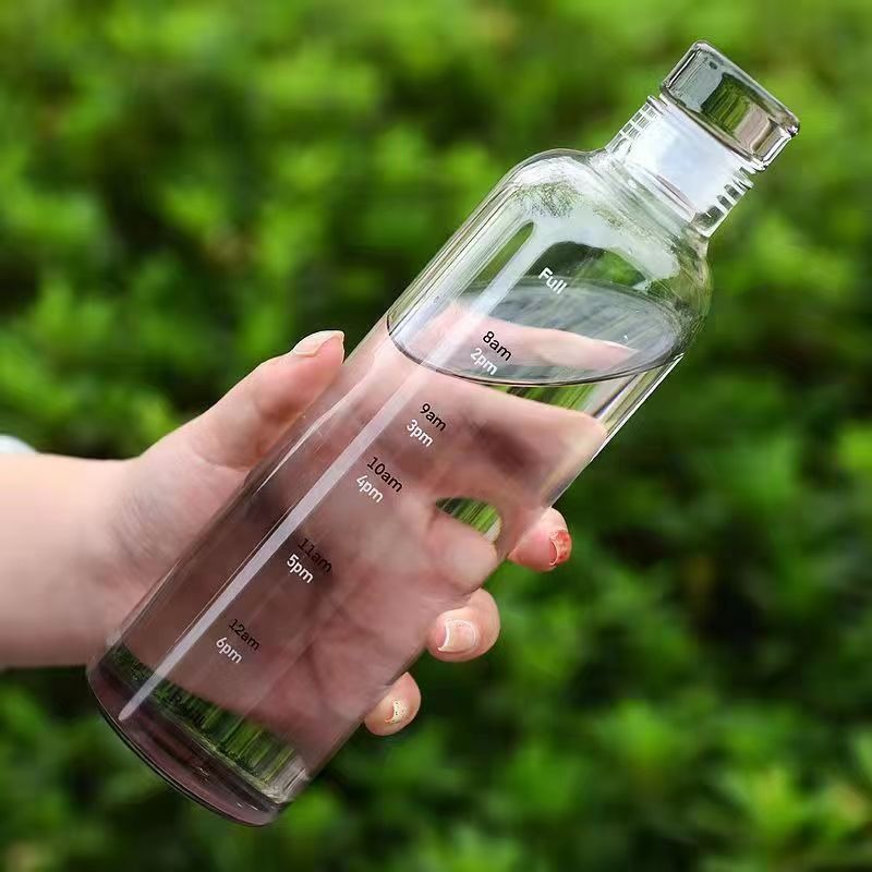 Creative Clear Water Bottle With Time Scale