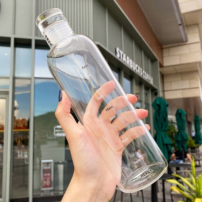 Creative Clear Water Bottle With Time Scale