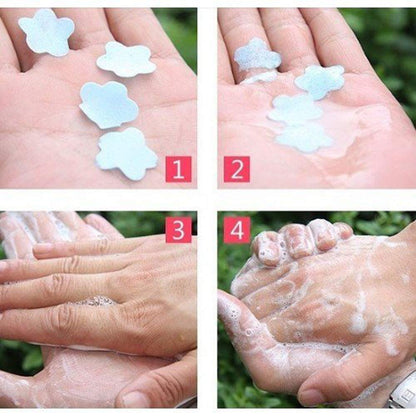 Disposable Flower Paper Soap For Travel Almost 100 - Budget Mart