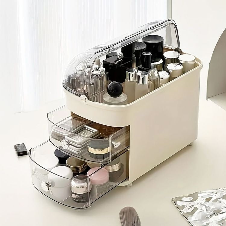 Elegant Makeup Organizer with Transparent Cover - Budget Mart