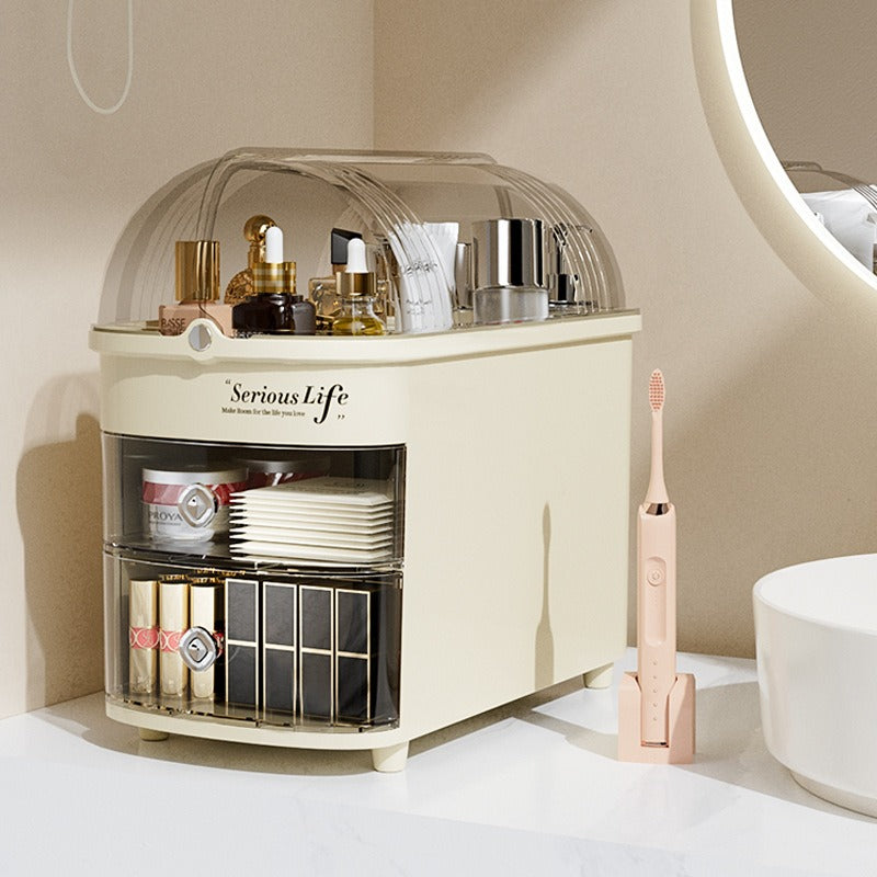 Elegant Makeup Organizer with Transparent Cover - Budget Mart