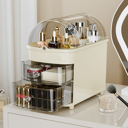 Elegant Makeup Organizer with Transparent Cover - Budget Mart
