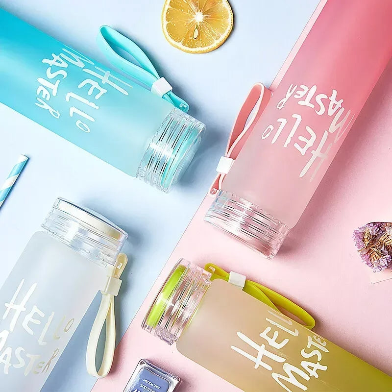 Gradient Colour Glass Water Bottle
