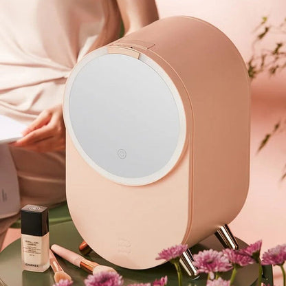 Large Cosmetic Storage Organizer with LED Mirror - Budget Mart