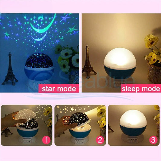 LED Rotating Starry Sky Star Master USB Projector Lamp. - Budget Mart