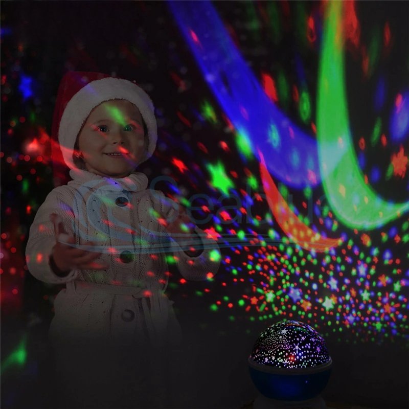 LED Rotating Starry Sky Star Master USB Projector Lamp. - Budget Mart