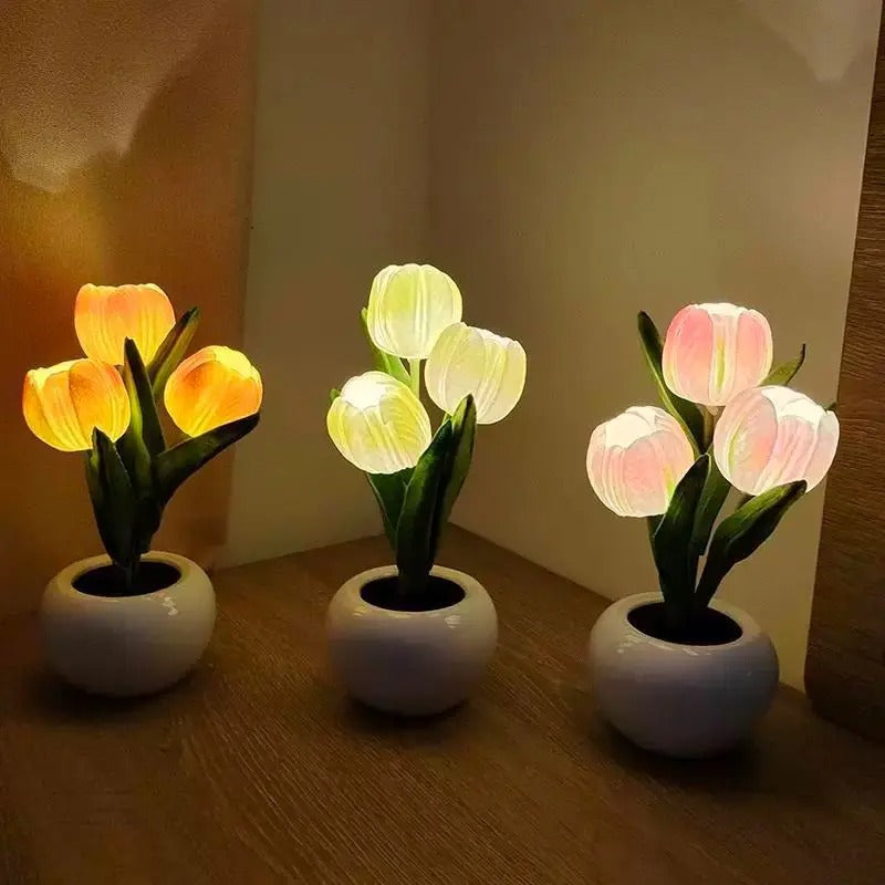 LED Tulip Flower Night Lamp - Budget Mart
