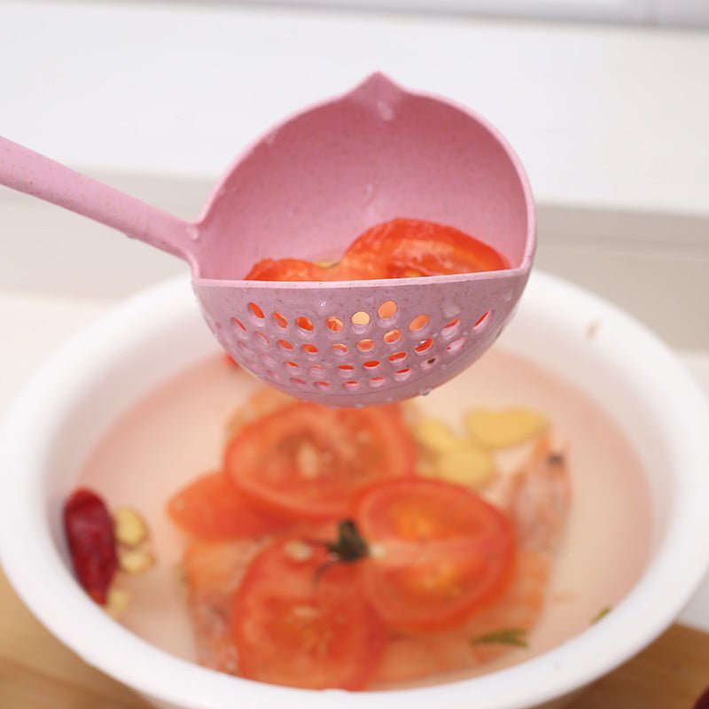 Long Handle 2 In 1 Cooking Colander Slotted Spoon. - Budget Mart