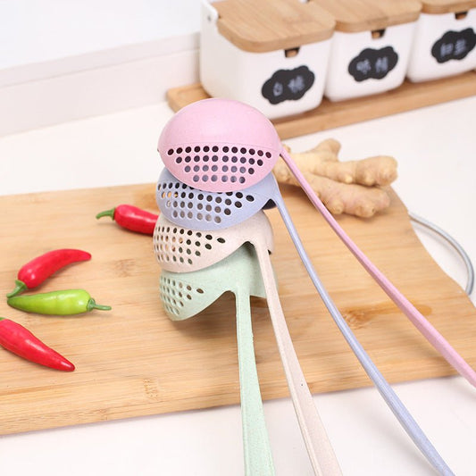Long Handle 2 In 1 Cooking Colander Slotted Spoon. - Budget Mart