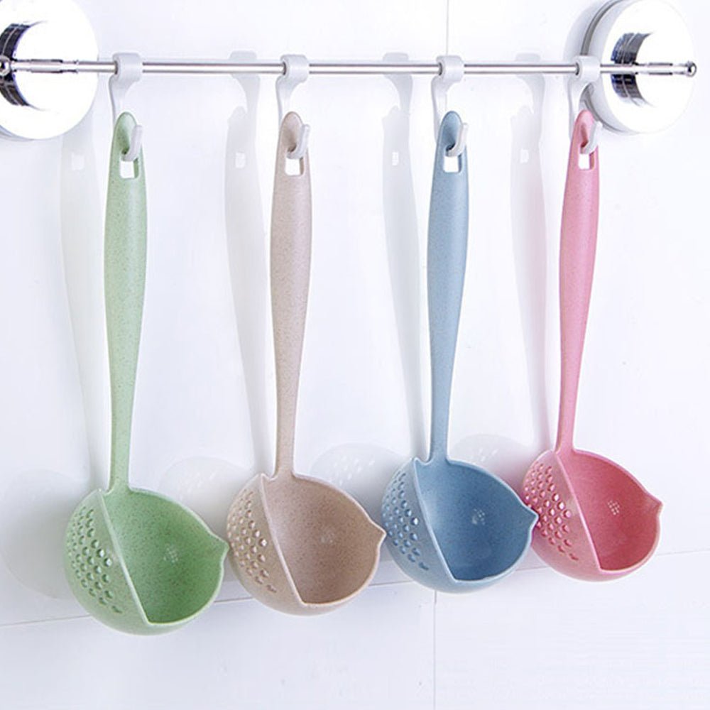 Long Handle 2 In 1 Cooking Colander Slotted Spoon. - Budget Mart